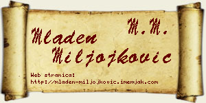 Mladen Miljojković vizit kartica